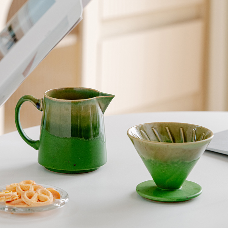 Dosing Funnel Ring - 430ml Keramische Pour Over Koffiefilterset met