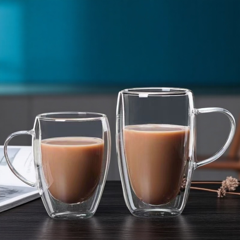 Espresso Shot Glass - 150/250/350/450 ml Dubbelwandige Koffiemokken Hoge Borosilicaatglas