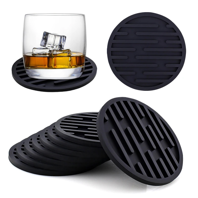Espresso Shot Glass - 3 stuks 10cm siliconen onderzetters rond