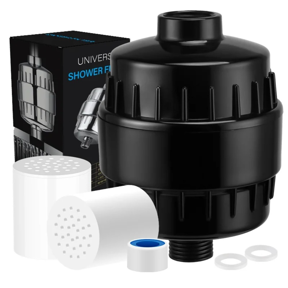 Water Filter Cartridge - Hoog Debiet Douchefilterpatroon 15/20-traps Waterzuiveraar Elimineert