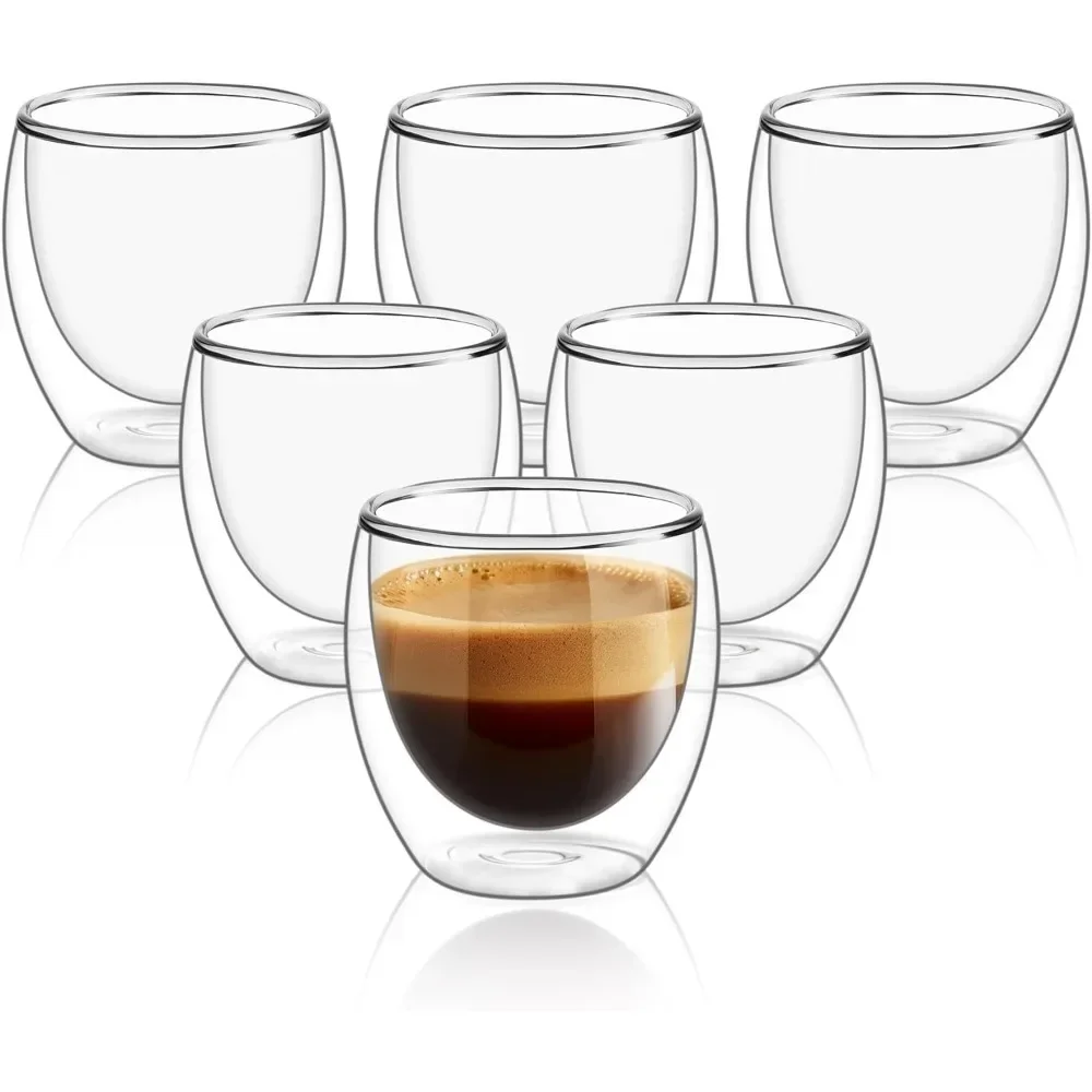 6 stks Helder Dubbelwandige Gl - Espresso Shot Glass recensie en prijs