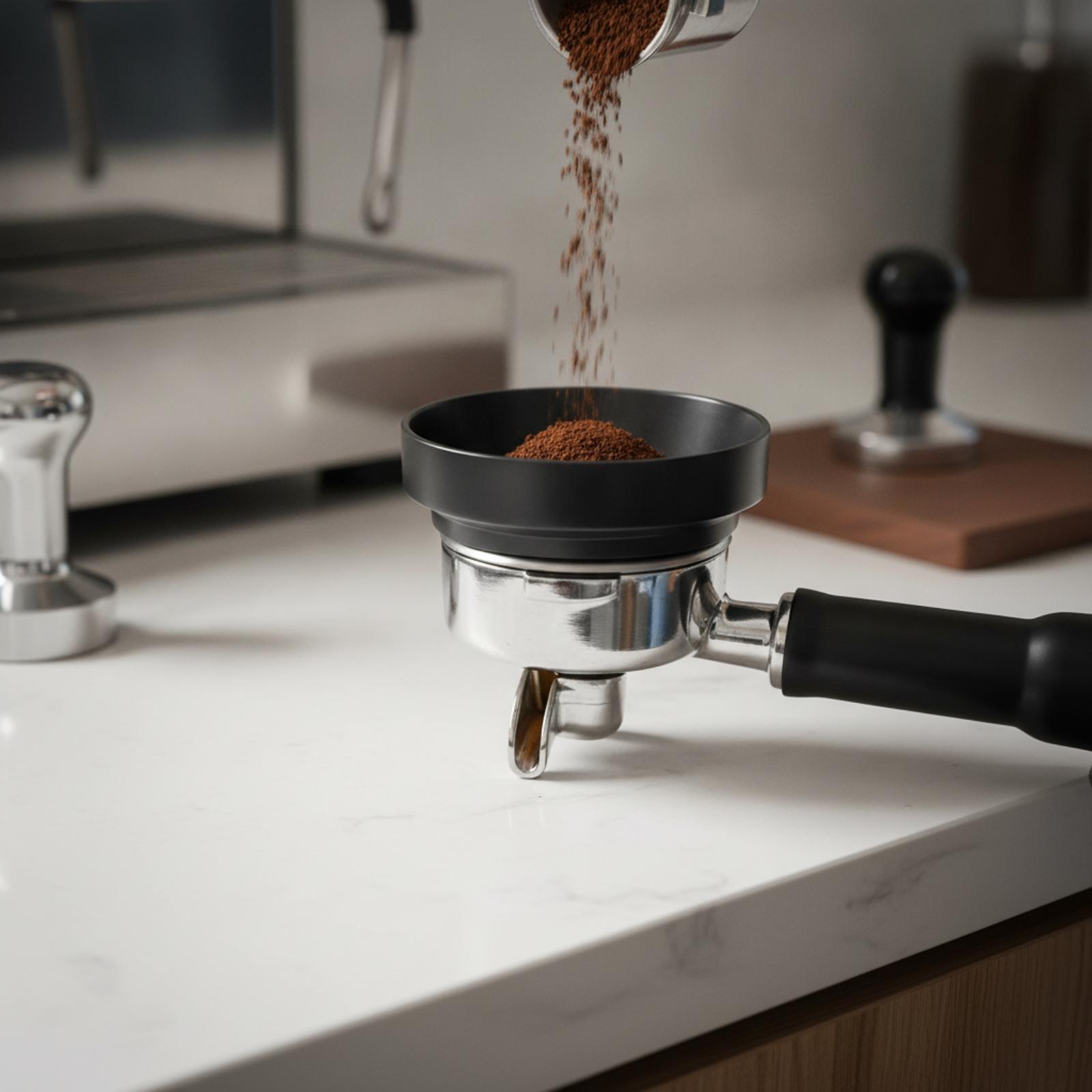 Koffiedoseerring, molenhalsban - Dosing Funnel Ring recensie en prijs