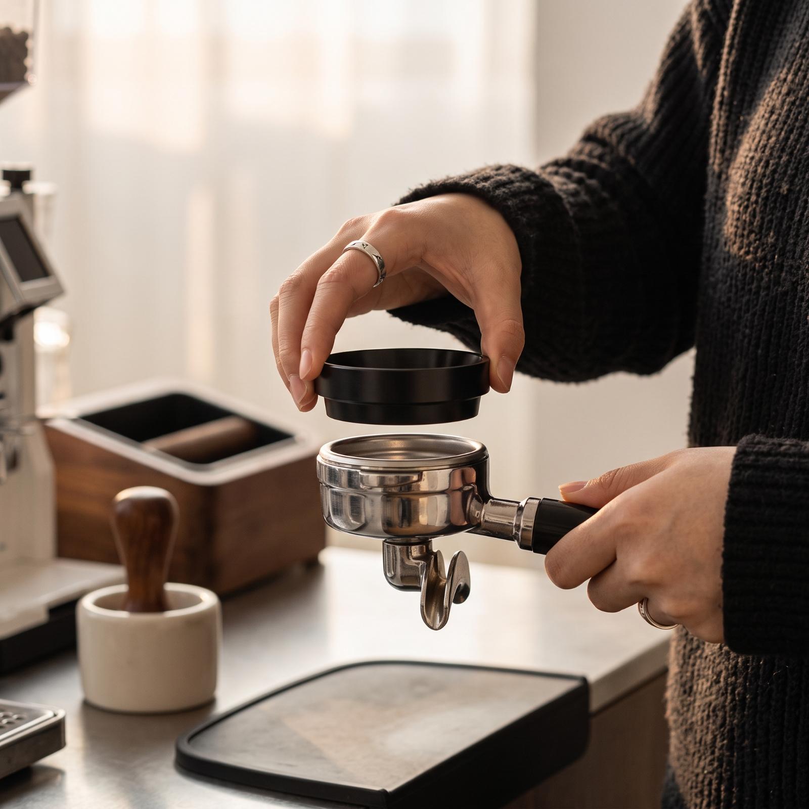 Koffiedoseerring, molenhalsban - Dosing Funnel Ring recensie en prijs